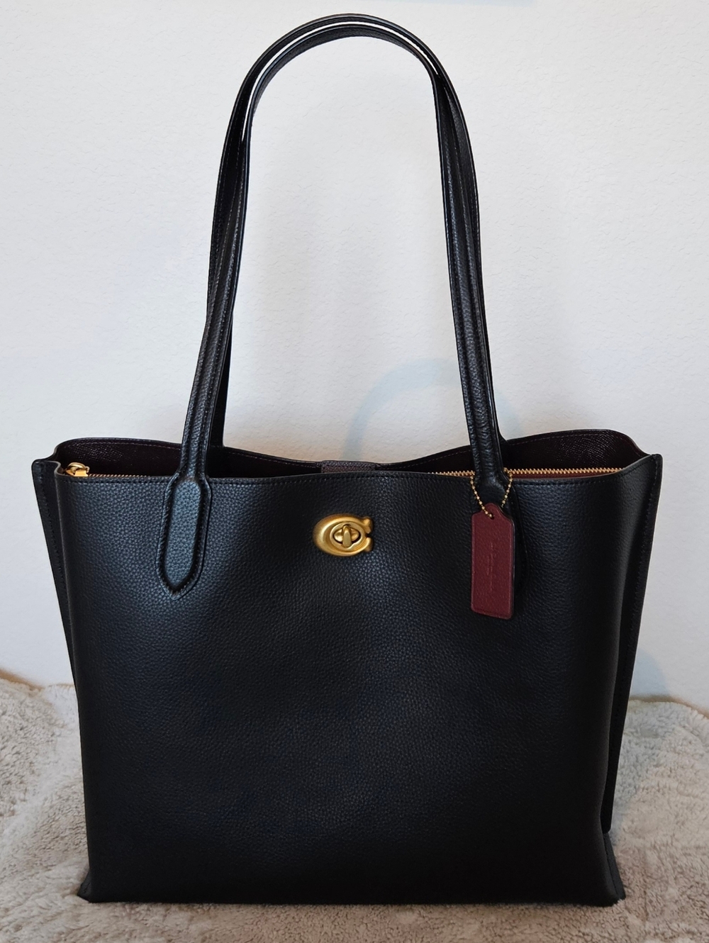 Coach Black Willow Turnlock Tote